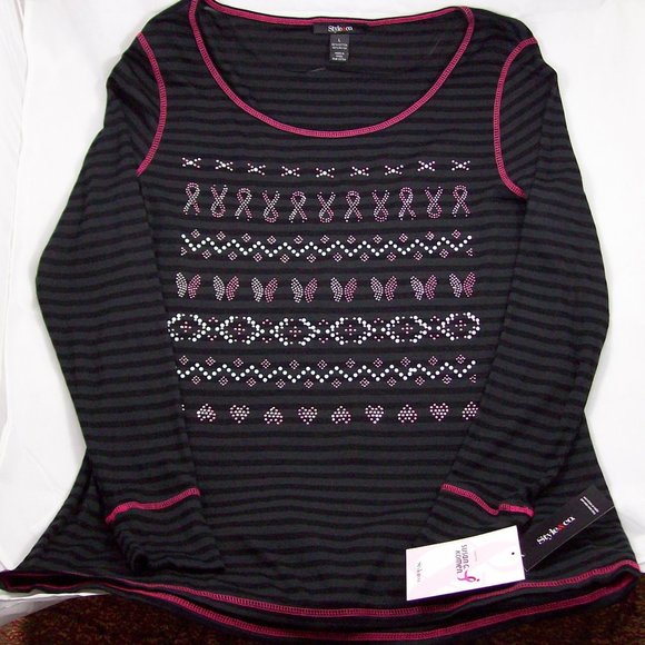 Style & Co. "Rows of Hope" Tunic Top - Picture 1 of 7